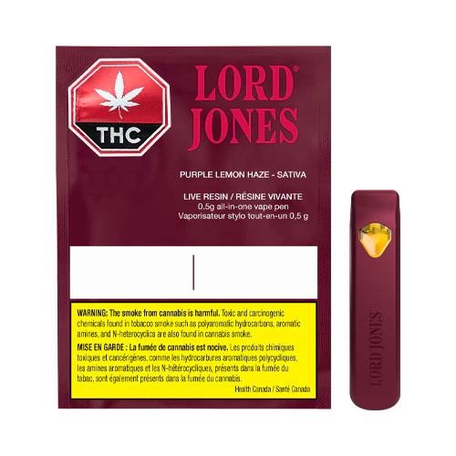 Lord Jones Live Resin Purple Lemon Haze Disposable Vape